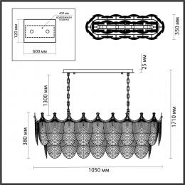 Odeon light 5051/14 HALL ODL24 517 золото/белый/прозрачный/металл/фарфор/стекло Люстра E14 14*40W PORCELA  - 2 купить